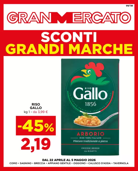 Volantino Gran Mercato | Sconti grandi marche | 2026-04-22T00:00:00.000Z - 2026-05-05T00:00:00.000Z