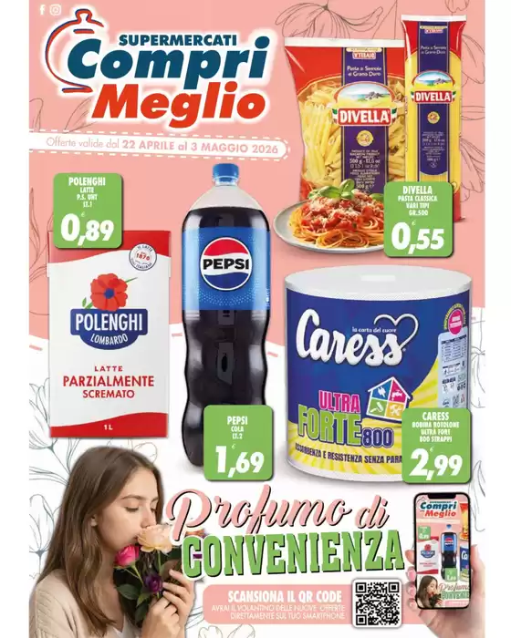 Volantino Compri Meglio | Profumo di convenienza | 2026-04-22T00:00:00.000Z - 2026-05-03T00:00:00.000Z