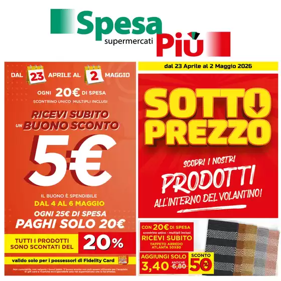 Volantino SpesaPiù Supermercati | Sottoprezzo | 2026-04-23T00:00:00.000Z - 2026-05-02T00:00:00.000Z