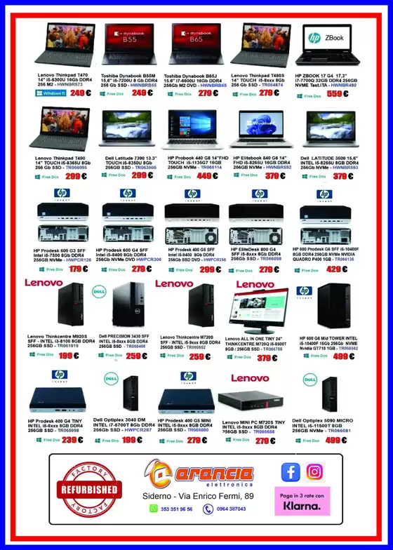 Volantino Arancia Elettronica | Scopri i nostri PC rigenerati | 2026-04-22T00:00:00.000Z - 2026-05-06T00:00:00.000Z