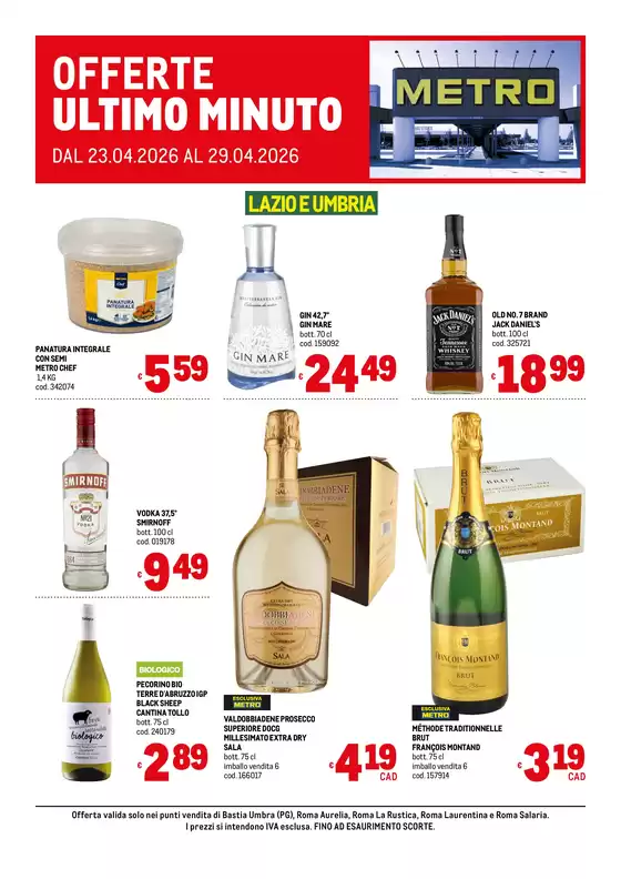 Volantino Metro a Calamandrana | Offerte Ultimo Minuto - AREA 3 | 2026-04-23T00:00:00.000Z - 2026-04-29T00:00:00.000Z