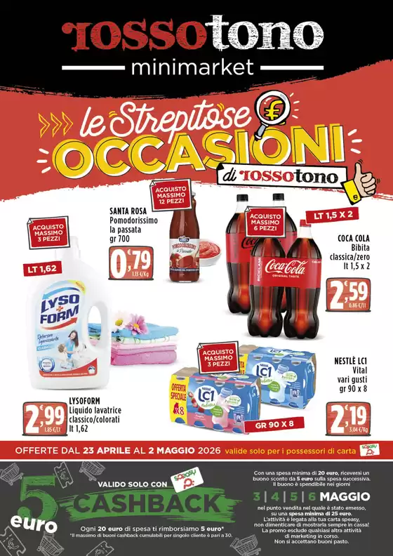 Volantino Rossotono Minimarket | Le strepitose occasioni | 2026-04-23T00:00:00.000Z - 2026-05-06T00:00:00.000Z