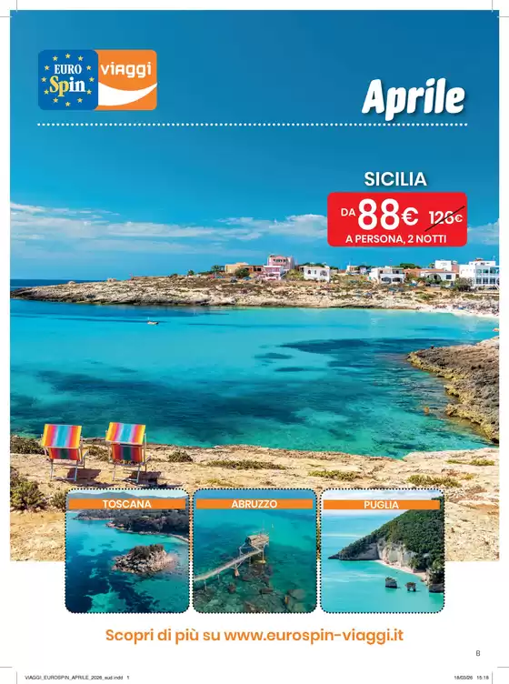 Volantino Eurospin Viaggi | Aprile 4/2026 | 2026-04-22T00:00:00.000Z - 2026-04-30T00:00:00.000Z