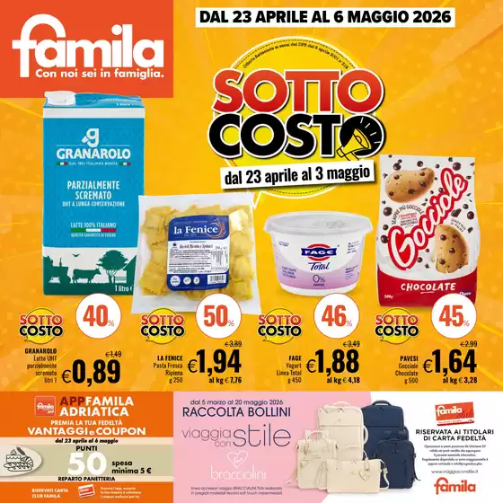 Volantino Famila a Mombaruzzo | Sottocosto  | 2026-04-23T00:00:00.000Z - 2026-05-06T00:00:00.000Z