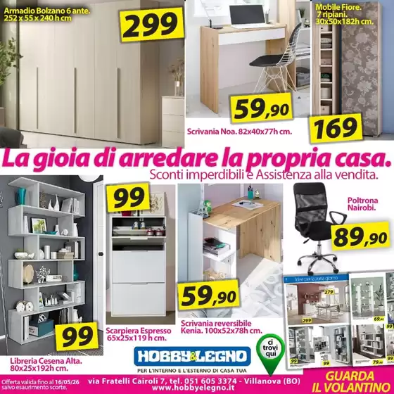 Volantino Hobby & Legno a Pezzaze | La gioia di arredare la propria casa | 2026-04-23T00:00:00.000Z - 2026-05-16T00:00:00.000Z