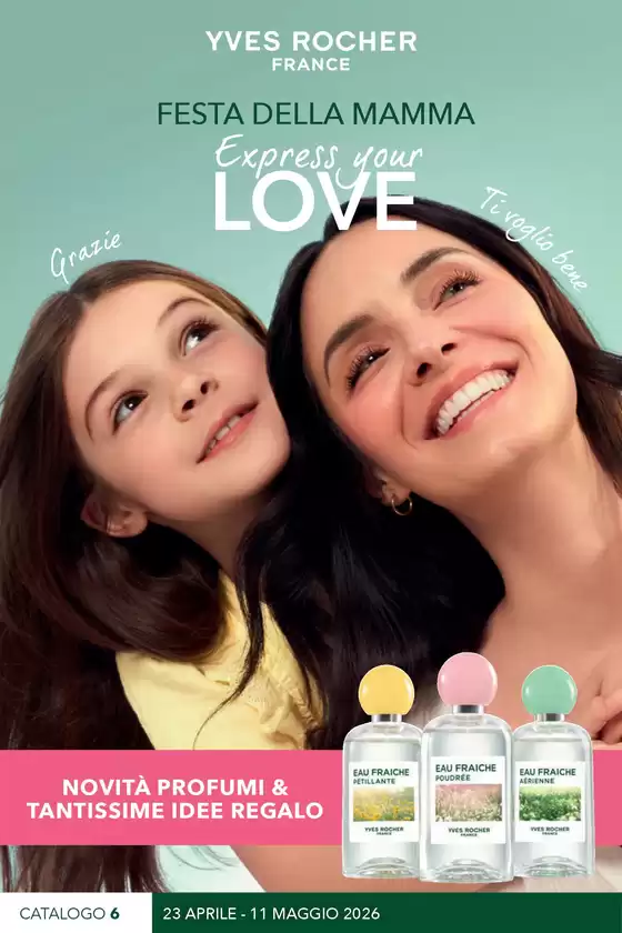 Volantino Yves Rocher a Fumane | FESTA DELLA MAMMA LOVE | 2026-04-23T00:00:00.000Z - 2026-05-11T00:00:00.000Z