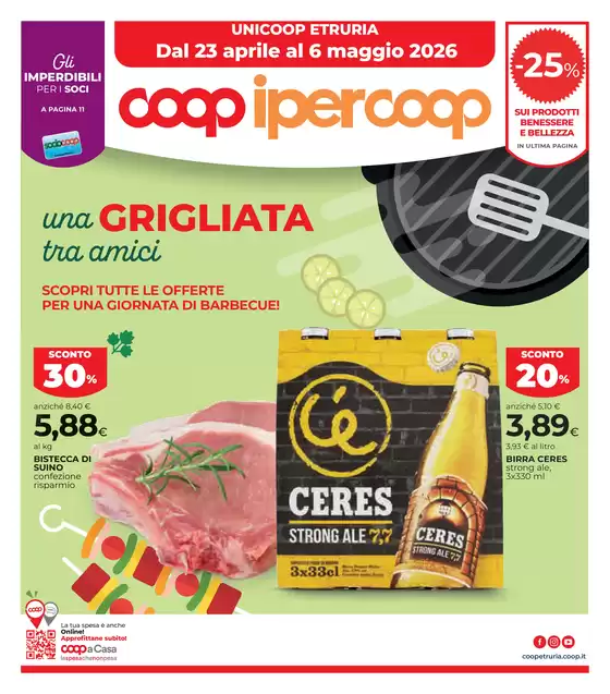 Volantino Ipercoop | Dal 23 aprile al 6 maggio 2026 | 2026-04-23T00:00:00.000Z - 2026-05-06T00:00:00.000Z