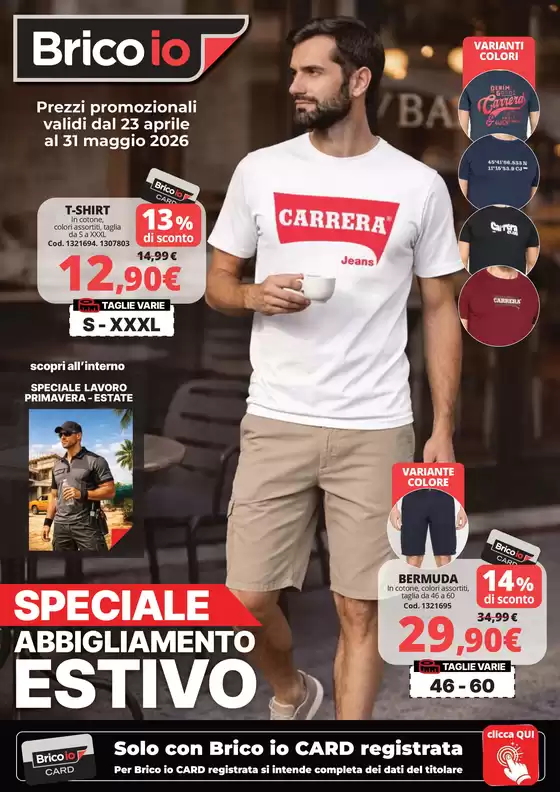 Volantino Bricoio a Lodrino | Speciale Abbigliamento estivo | 2026-04-23T00:00:00.000Z - 2026-05-31T00:00:00.000Z