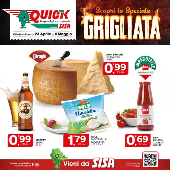 Volantino Quick Sisa | La speciale grigliata | 2026-04-23T00:00:00.000Z - 2026-05-06T00:00:00.000Z