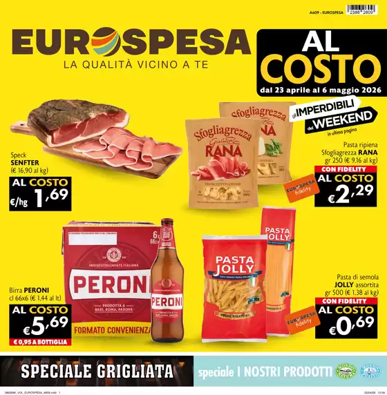 Volantino Eurospesa | Al costo | 2026-04-23T00:00:00.000Z - 2026-05-06T00:00:00.000Z