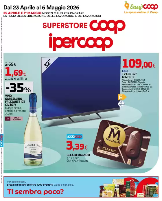 Volantino Superstore Coop | La forza della convenienza! | 2026-04-23T00:00:00.000Z - 2026-05-06T00:00:00.000Z