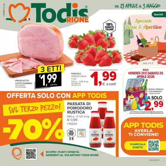 Volantino Todis a Mendatica | Speciale picnic & aperitivo | 2026-04-23T00:00:00.000Z - 2026-05-03T00:00:00.000Z