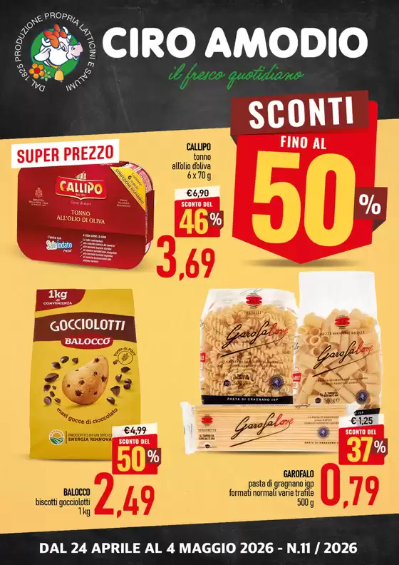 Volantino Ciro Amodio | Sconti fino al 50% | 2026-04-24T00:00:00.000Z - 2026-05-04T00:00:00.000Z