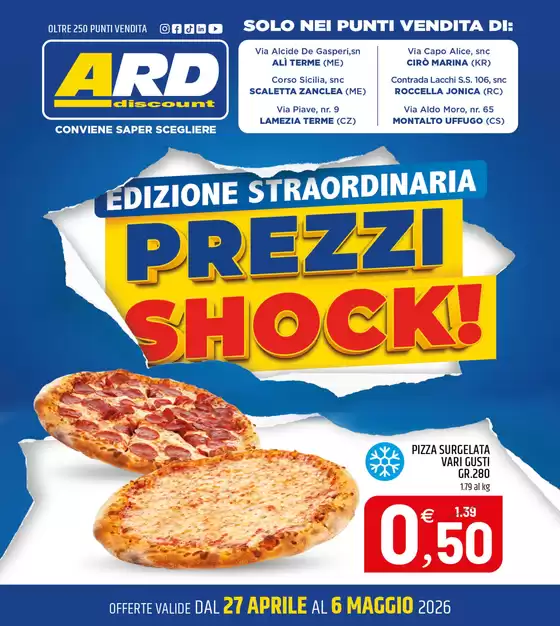Volantino ARD Discount | Prezzi shock!  | 2026-04-27T00:00:00.000Z - 2026-05-06T00:00:00.000Z