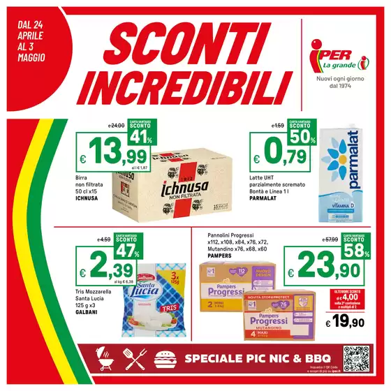 Volantino Iper La grande i | SCONTI INCREDIBILI | 2026-04-24T00:00:00.000Z - 2026-05-03T00:00:00.000Z
