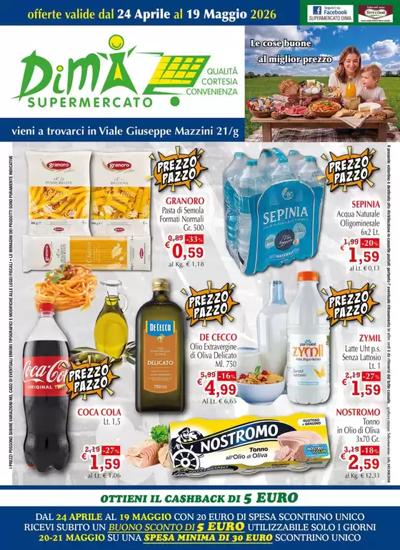 Volantino Supermercato Dima | Le cose buone al miglior prezzo | 2026-04-24T00:00:00.000Z - 2026-05-19T00:00:00.000Z