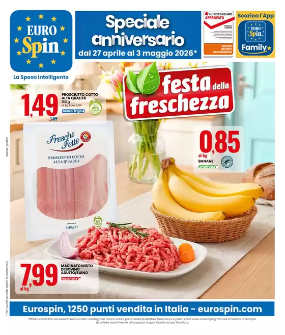 Volantino Eurospin | SPECIALE ANNIVERSARIO: FESTA DELLA FRESCHEZZA | 2026-04-27T00:00:00.000Z - 2026-05-03T00:00:00.000Z