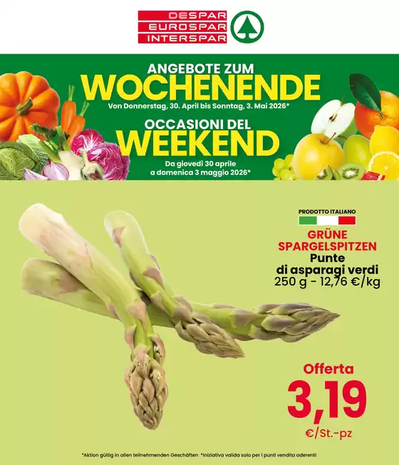 Volantino Eurospar | Occasioni del weekend | 2026-04-30T00:00:00.000Z - 2026-05-03T00:00:00.000Z