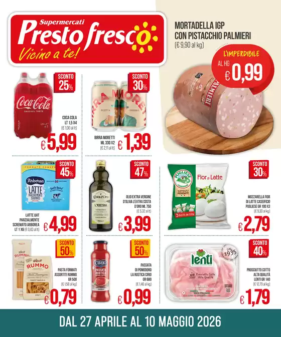 Volantino Prestofresco a Barge | Vicino a te! | 2026-04-27T00:00:00.000Z - 2026-05-10T00:00:00.000Z
