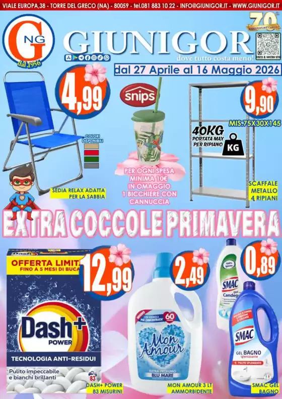 Volantino Giunigor | Extra coccole primavera | 2026-04-27T00:00:00.000Z - 2026-05-16T00:00:00.000Z