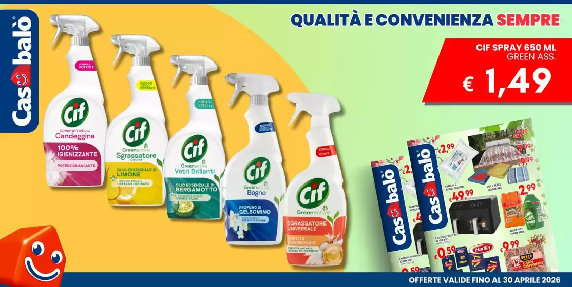 Volantino Casabalò | Qualita e convenienza sempre | 2026-04-28T00:00:00.000Z - 2026-04-30T00:00:00.000Z