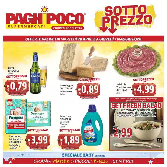 Volantino PaghiPoco a Valderice | Sotto prezzo | 2026-04-28T00:00:00.000Z - 2026-05-07T00:00:00.000Z