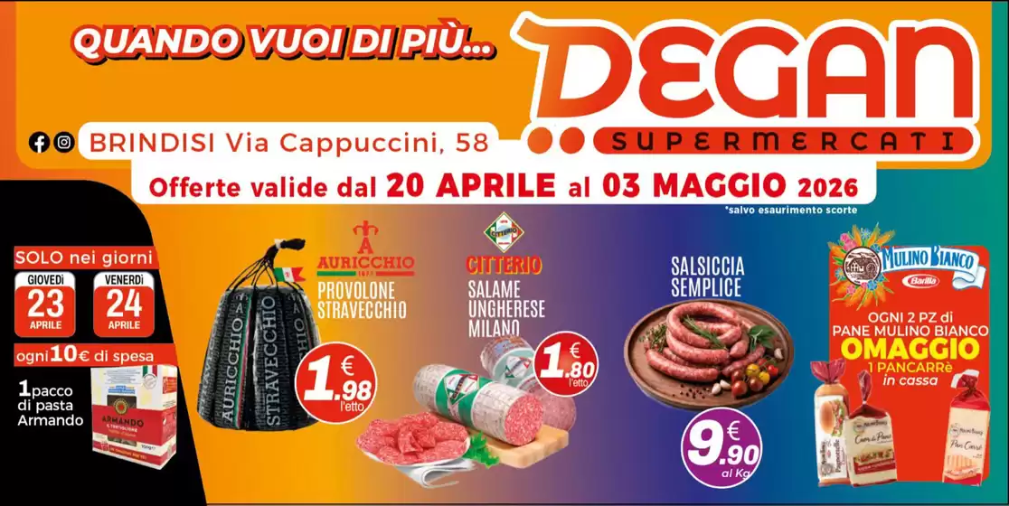 Volantino Degan Supermercati a Palazzo Pignano | Quando vuoi di piu... | 2026-04-28T00:00:00.000Z - 2026-05-03T00:00:00.000Z