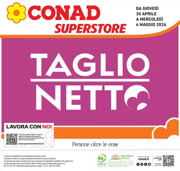 Volantino Conad Superstore | Taglio Netto | 2026-04-30T00:00:00.000Z - 2026-05-06T00:00:00.000Z