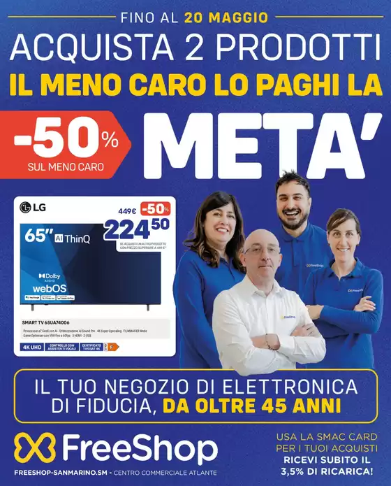 Volantino Freeshop a Pastena | -50% sul meno caro | 2026-04-28T00:00:00.000Z - 2026-05-20T00:00:00.000Z