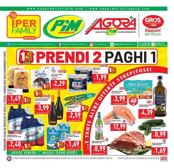 Volantino Pim | Prendi 2 paghi 1 | 2026-04-29T00:00:00.000Z - 2026-05-07T00:00:00.000Z