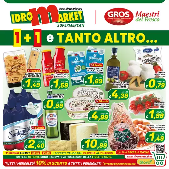 Volantino Idromarket a Malgrate | 1+1 e tanto altro... | 2026-04-29T00:00:00.000Z - 2026-05-07T00:00:00.000Z