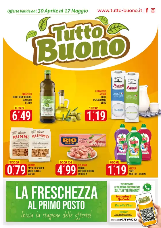 Volantino Tutto Buono a Malgrate | La freschezza al primo posto | 2026-04-30T00:00:00.000Z - 2026-05-17T00:00:00.000Z