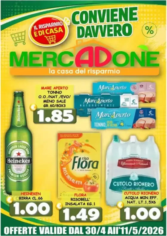 Volantino MercADone | Conviene davvero | 2026-04-30T00:00:00.000Z - 2026-05-11T00:00:00.000Z