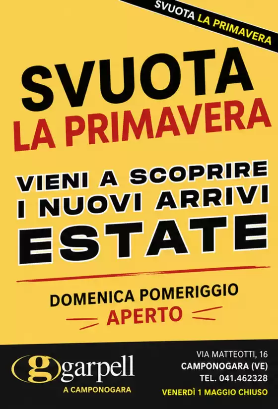 Volantino Garpell a Cesate | Svuota primavera 50%  | 2026-04-29T00:00:00.000Z - 2026-05-10T00:00:00.000Z