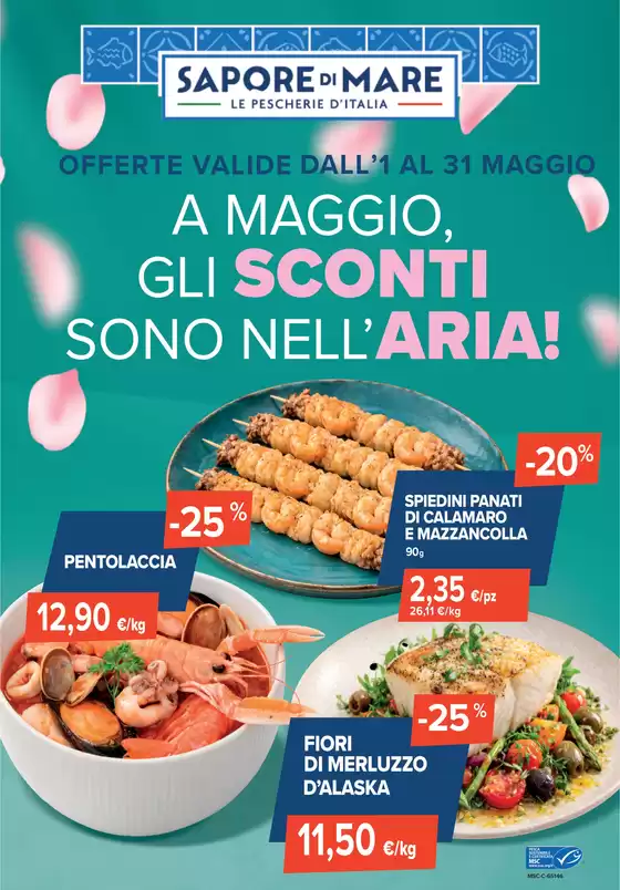 Volantino Sapore di Mare | A Maggio gli sconti sono nell'aria! | 2026-05-01T00:00:00.000Z - 2026-05-31T00:00:00.000Z
