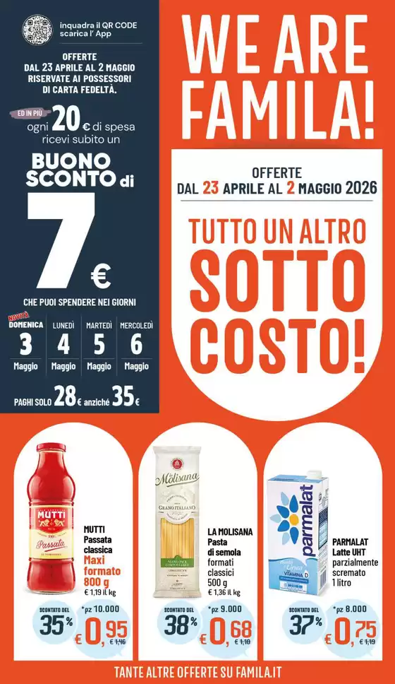 Volantino Famila | Sottocosto@ | 2026-04-29T00:00:00.000Z - 2026-05-02T00:00:00.000Z