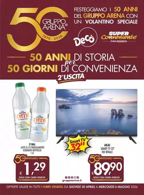 Volantino Decò | 50 anni di storia per 50 giorni di convenienza  | 2026-04-30T00:00:00.000Z - 2026-05-06T00:00:00.000Z