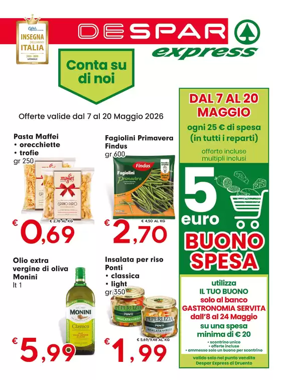 Volantino Despar Express | Conta su di noi | 2026-05-07T00:00:00.000Z - 2026-05-20T00:00:00.000Z