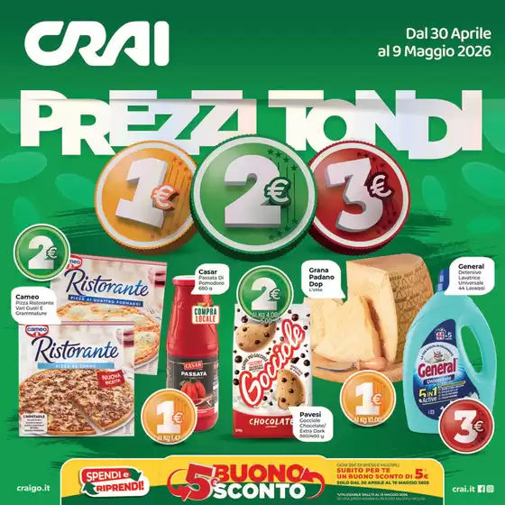Volantino Crai | PREZZI TONDI 1 2 3 | 2026-04-30T00:00:00.000Z - 2026-05-09T00:00:00.000Z