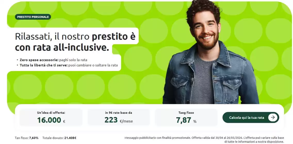 Volantino Findomestic a Cinisello Balsamo | Prestito personale | 2026-04-30T00:00:00.000Z - 2026-05-26T00:00:00.000Z