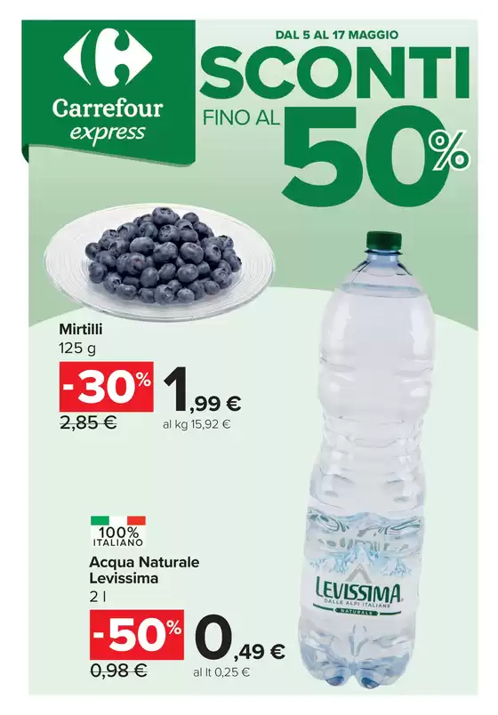 Volantino Carrefour Express | Sconti fino al 50% | 2026-05-05T00:00:00.000Z - 2026-05-17T00:00:00.000Z
