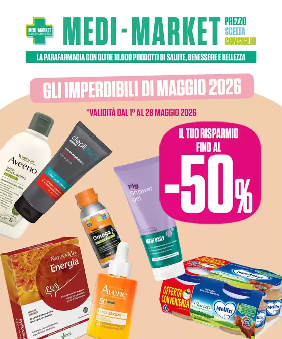 Volantino Medi-Market a Urago d'Oglio | Gli imperdibili di maggio | 2026-05-01T00:00:00.000Z - 2026-05-28T00:00:00.000Z