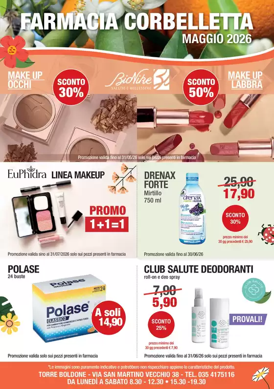 Volantino Farmacia Corbelletta a Orte | MAGGIO 2026 | 2026-05-01T00:00:00.000Z - 2026-07-31T00:00:00.000Z