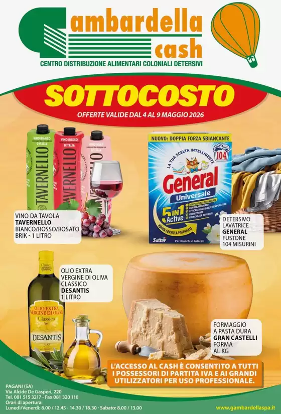 Volantino Gambardella Cash | Sottocosto  | 2026-05-04T00:00:00.000Z - 2026-05-09T00:00:00.000Z