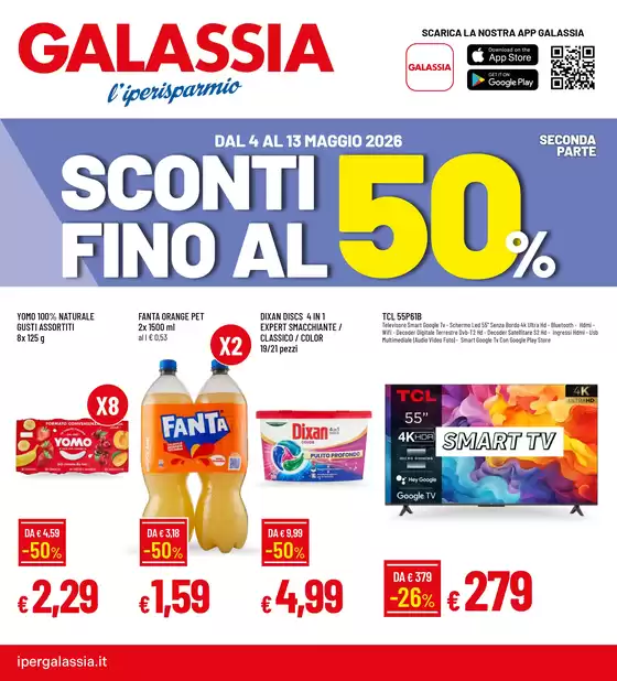 Volantino Galassia | Sconti fino al 50% | 2026-05-04T00:00:00.000Z - 2026-05-13T00:00:00.000Z