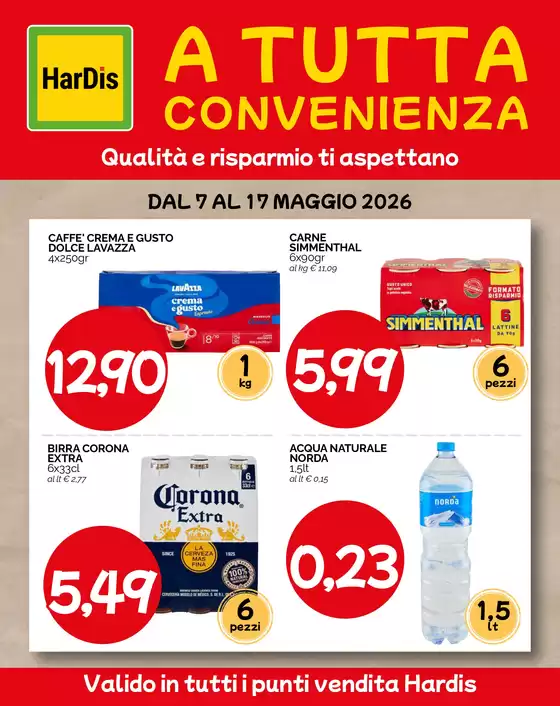 Volantino Hardis | A tutta convenienza | 2026-05-07T00:00:00.000Z - 2026-05-17T00:00:00.000Z
