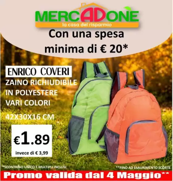 Volantino MercADone | Promo valida dal 4 maggio  | 2026-05-04T00:00:00.000Z - 2026-05-04T00:00:00.000Z