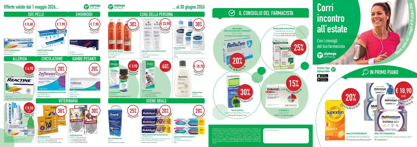 Volantino Alphega Farmacia a Crispano | Corri incontro all'estate | 2026-05-01T00:00:00.000Z - 2026-06-30T00:00:00.000Z