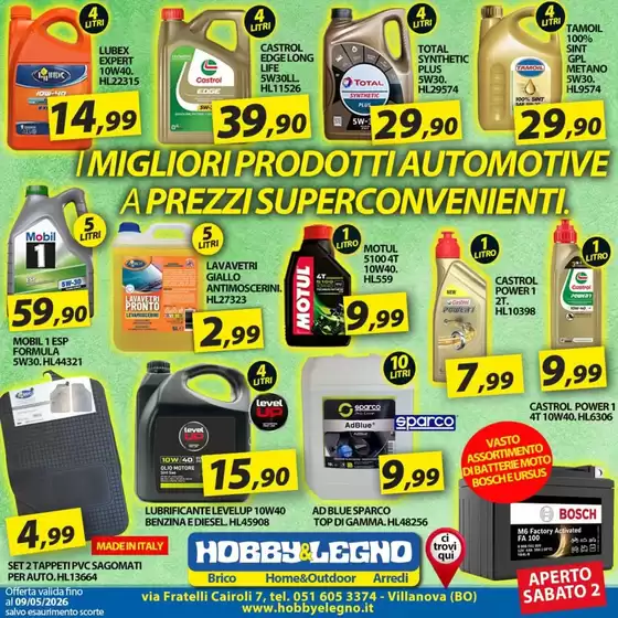 Volantino Hobby & Legno | A prezzi superconvenienti | 2026-05-04T00:00:00.000Z - 2026-05-09T00:00:00.000Z