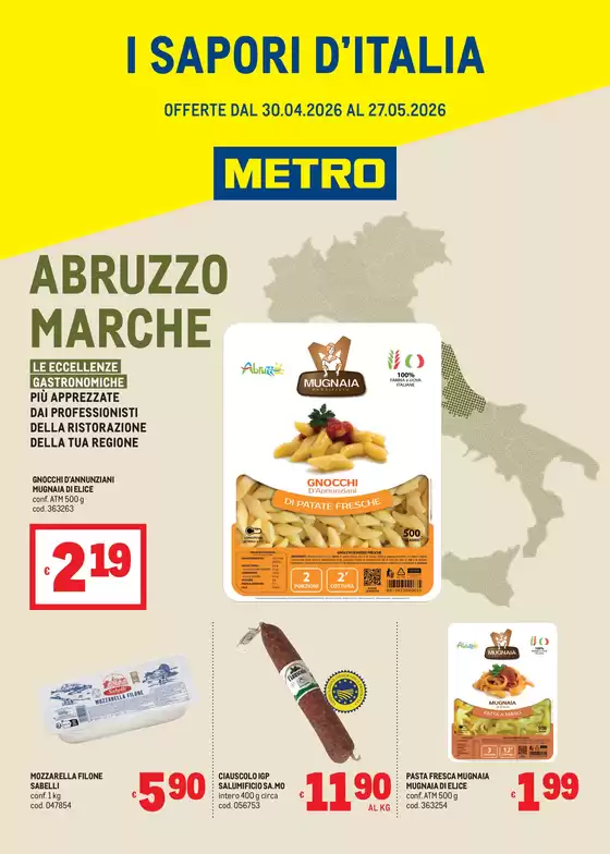 Volantino Metro | Sapori dItalia - ABRUZZOMARCHE | 2026-05-04T00:00:00.000Z - 2026-05-27T00:00:00.000Z